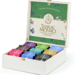 TISANE DEL BENESSERE BIO - SCATOLA IN LEGNO 9 GUSTI 90 FILTRI
