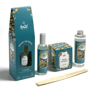 COFANETTO "RISVEGLIO IN SICILIA" (CANDELA + SPRAY AMBIENTE) - LIMONE