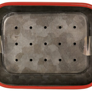 PORTA SAPONE SMALTATO ROSSO/NERO