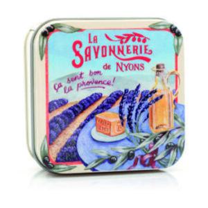 Sapone 100 gr Scatola in metallo PROVENZA Campi di lavanda