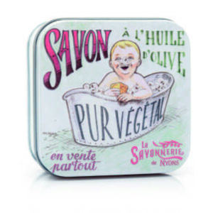Sapone 100 gr Scatola in metallo COLLEZIONE BABY Bimbo nel bagnetto