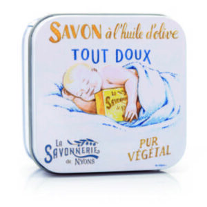 Sapone 100 gr Scatola in metallo COLLEZIONE BABY Bimbo che dorme