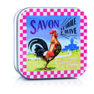 Sapone 100 gr Scatola in metallo PUBBLICITÀ VINTAGE Gallo francese
