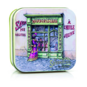 Sapone 100 gr Scatola in metallo NEGOZI VINTAGE Erboristeria