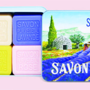 Sapone 4 x 100 gr Scatola in metallo - Borie