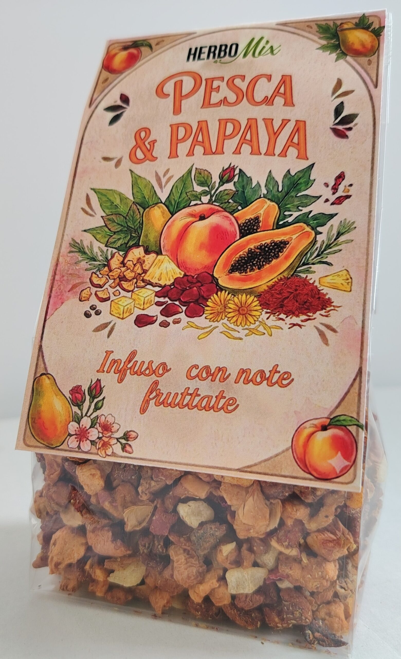 SACCHETTO 100 GR PESCA E PAPAYA